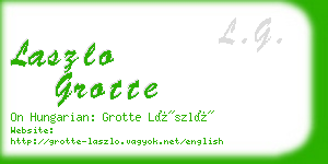 laszlo grotte business card